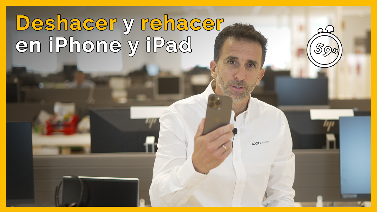 Gesto de deshacer y rehacer en iPhone y iPad