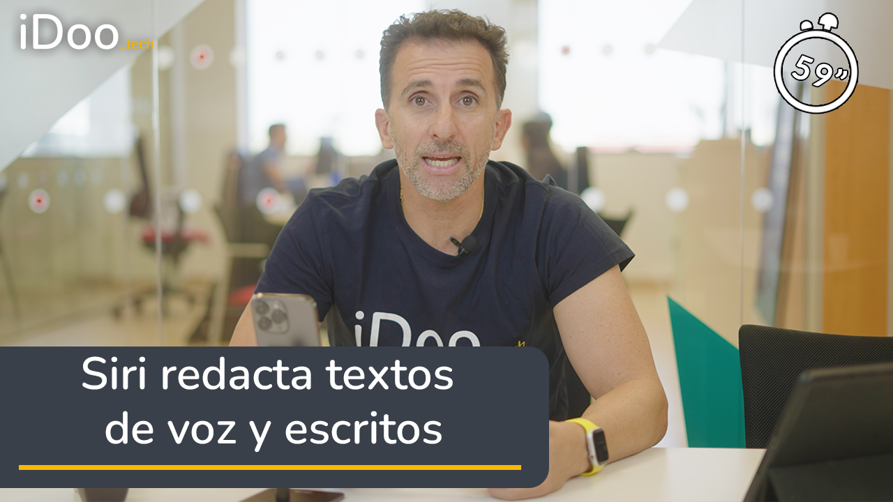 Redactar textos escritos y con voz con Siri